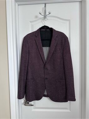 Hugo Boss Plum Knit Two-Button Sport Coat
